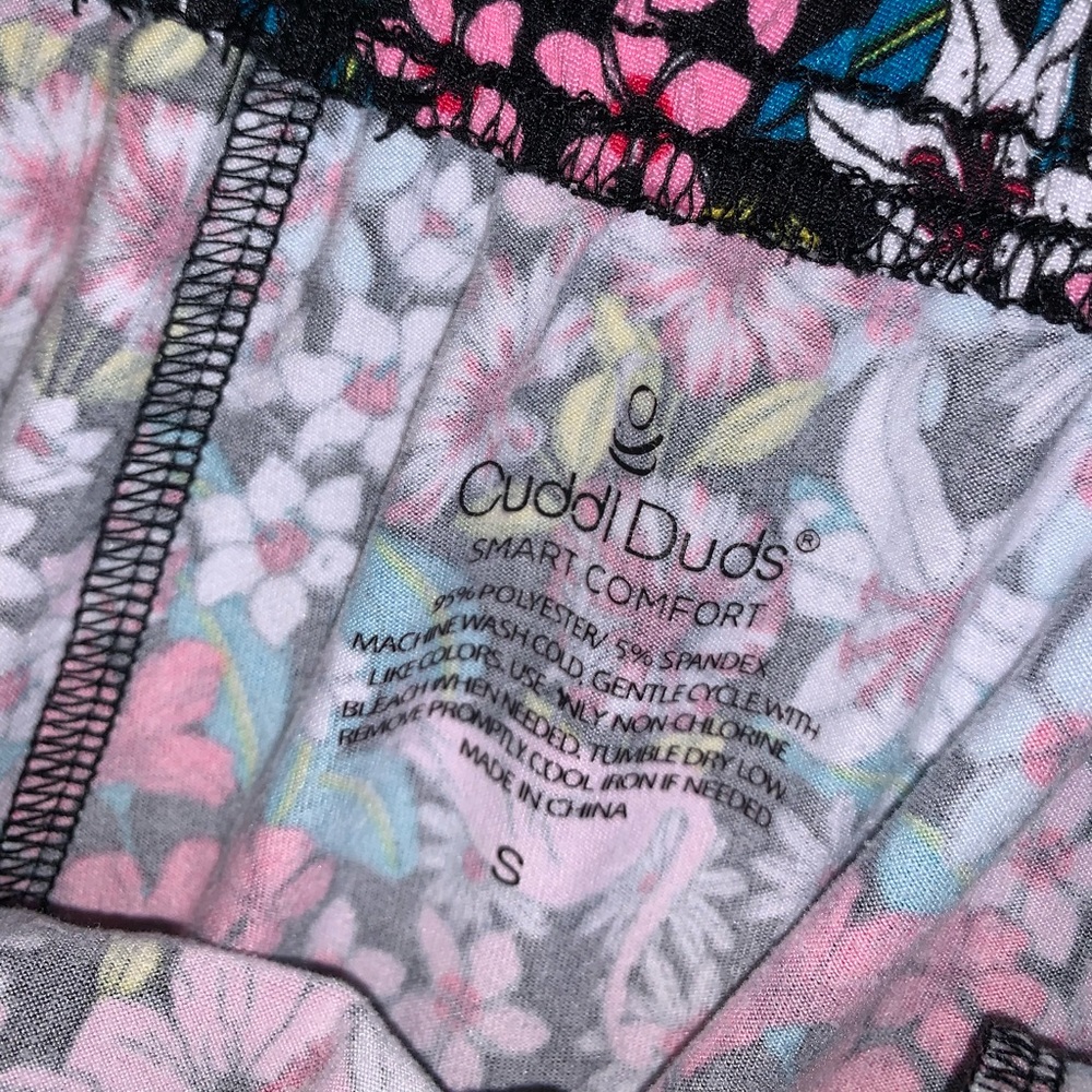Cuddl Duds Smart Comfort Red, Pink & Blue Floral Pants size S - Picture 6 of 10